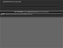 Tablet Screenshot of globalscience.com.pk